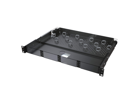 Оптическая патч-панель для установки 4 претерминированых кассет или адаптерных планок, 1U, черная